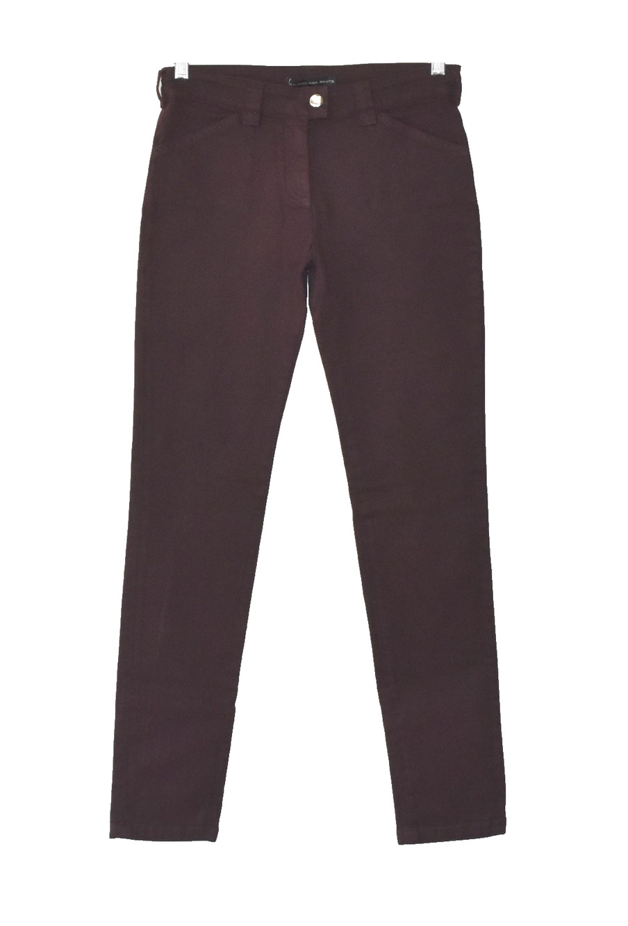 D0 NWT BALENCIAGA Burgundy Denim Low Waisted Skinny Pants Size 38